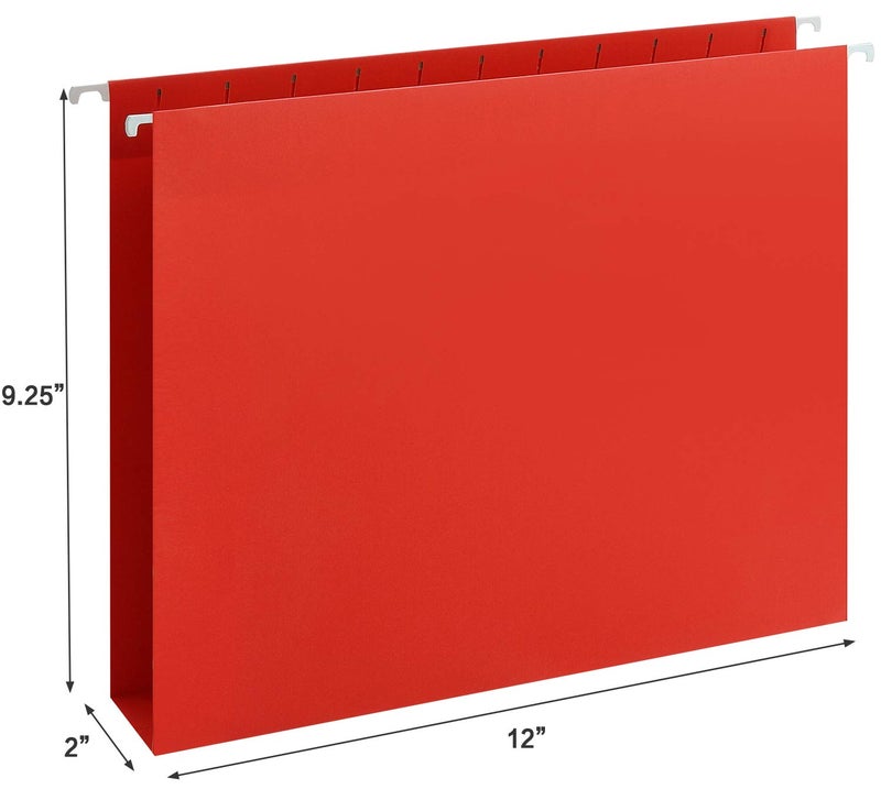 HERKKA Extra Capacity Hanging File Folders, 30 Pack Reinforced Letter Size Hanging Folders with Heavy Duty 2 Inch Expansion, Designed for Bulky Files, Medical Charts, Assorted Colors - Image 2